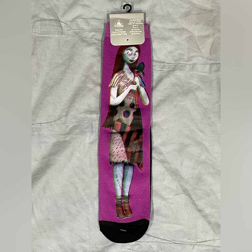 NEW Disney Parks Nightmare Before Christmas Jack & Sally Socks Adult Sz 6-12